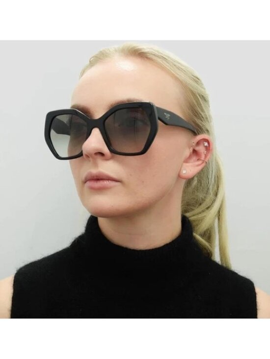 New authentic Prada Sunglasses PR 16RS 1AB0A7 Black Grey Gradient main image 9